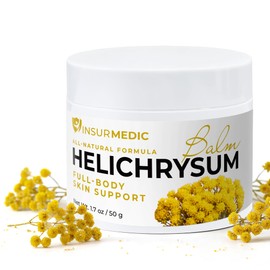 InsurMedic Helichrysum Essential Oil Balm - Helichrysum Italicum Cream for Veins Bruises Aches Pains & Skin Healing - Full Body Hydration Multipurpose Salve for Bruising & Wrinkles