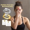 VEHYEGOI 2 Pieces Letter Engraving Rings With Cards, Stainless Steel