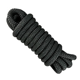 12MM Heavy Duty Rope Cord. Paracord. Polyester Climbing Rope. Strong Thick Braided Outdoor Rope. Made in Spain. 5M. Black.