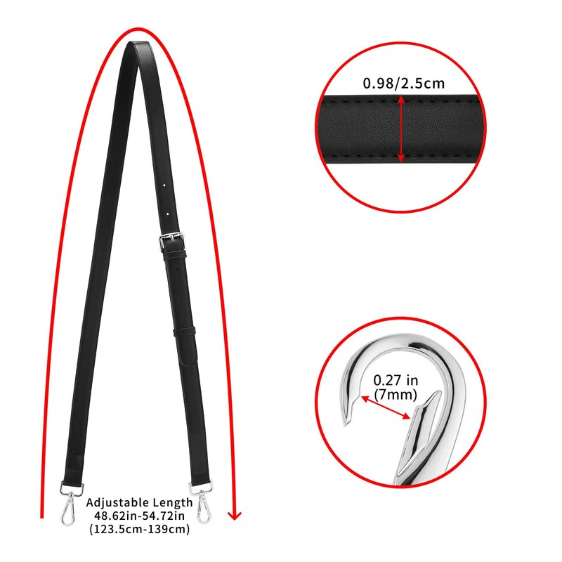 Women's Leather Shoulder Strap, Shoulder Strap for Purse, Handbags, Adjustable