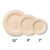 bambu, Veneerware Disposable Bamboo Round Plates, 100% Biodegradable Flat Tableware