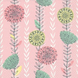 IHR Ideal Home Range Cocktail Napkins Disposable 3-Ply Paper Party Napkin Pack, 5" x 5", Dreamy, 20-Count