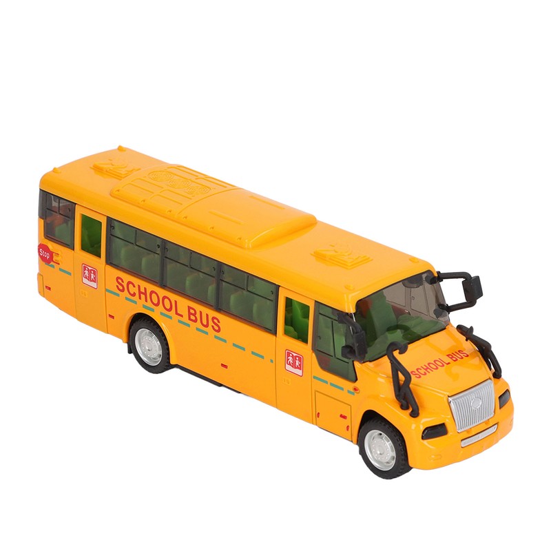 School Bus Model Yellow Die Casting Alloy Openable Door Realistic