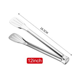 2 Pack Kitchen Tongs Stainless Steel Locking Cooking Barbecue Grilling Food Tongs Kitchen Clamps Sturdy High Resistant Heat Tongs (2PC (7inch and 12inch))