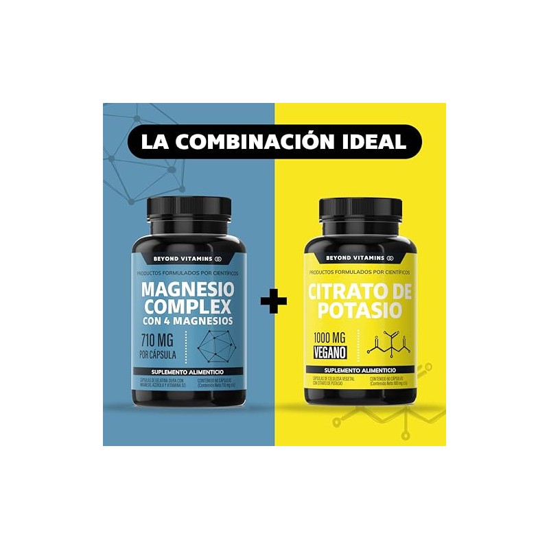 Beyond Vitamins Magnesio Complex Magnesios Citrato Glicinato Gluconato Óxido 710