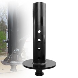 Misakomo 5th Wheel to Gooseneck Adapter with 4" Round Tube - Pop Up Gooseneck Adapter Fit for Campers,Trailers,Tractors - Fifth Wheel to Gooseneck Hitch Adapter,30,000lbs