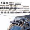 60Pcs Electric Motor Carbon Brushes, 10 Different Sizes Motor Carbon
