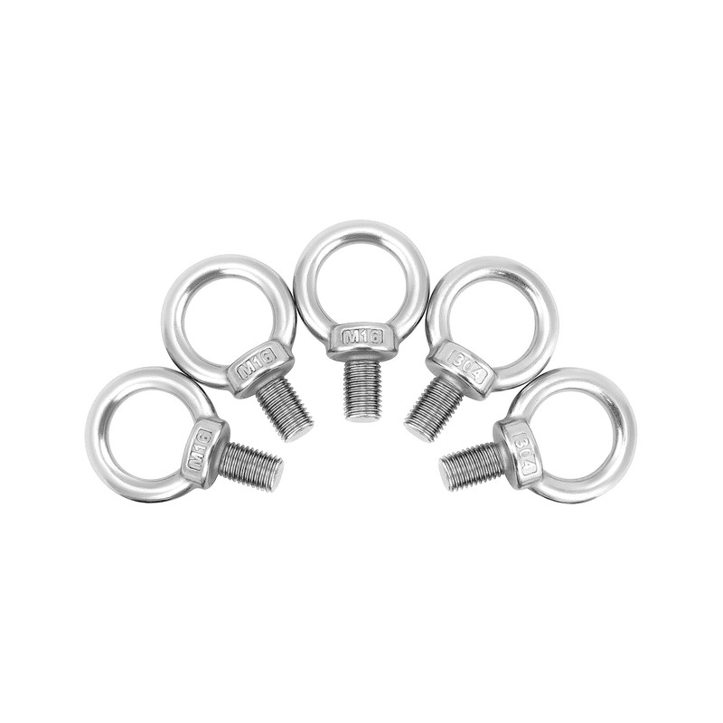 QWORK Shoulder Lifting Ring Eye Bolt, 5 Pack 304 Stainless