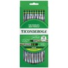 Ticonderoga Noir Black Wood-Cased #2 Pencils, Holographic Design, 12 Count