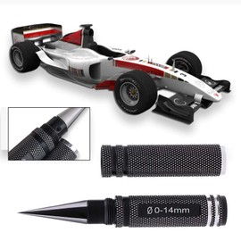 Micro Traders Hole Puncher Black Car Body Shell Hole Opener Expanding Reamer 0-13mm Puncher Drill DIY Tool with Size Indicator for RC Car Ship Aircraft Model