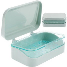 DOITOOL Soap Box Soap Box Soap Box Soap Holder Travel Soap Container with Lid Soap Savers Case Portable Bar Soap Holder Soap Dishes for Camping Gym Sky- Blue Soap Case Soap Case