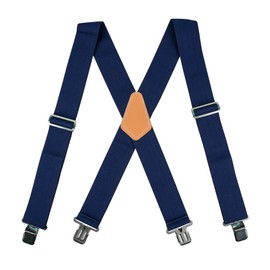 KUNN Tirantes para hombre – Tirantes elásticos ajustables de 2 pulgadas de ancho con clips resistentes, Blue, Talla Regular