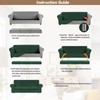 WEERRW 4 Pieces Velvet High Stretch Couch Covers for 3