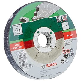 Bosch 2609256334 Cutting Disc Set with Depressed Center for Stone (5-Piece)
