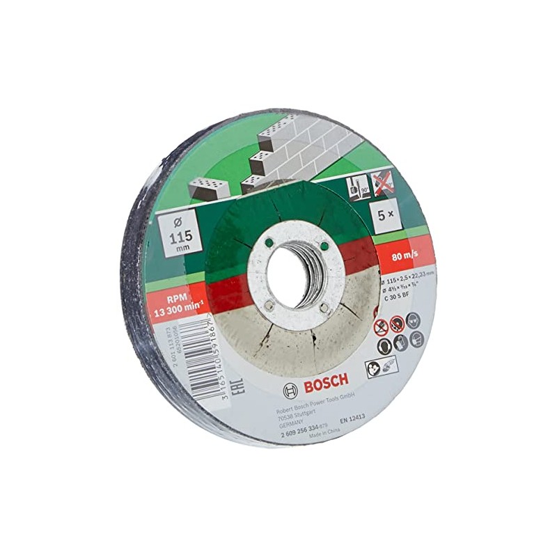 Bosch 2609256334 Cutting Disc Set with Depressed Center for Stone