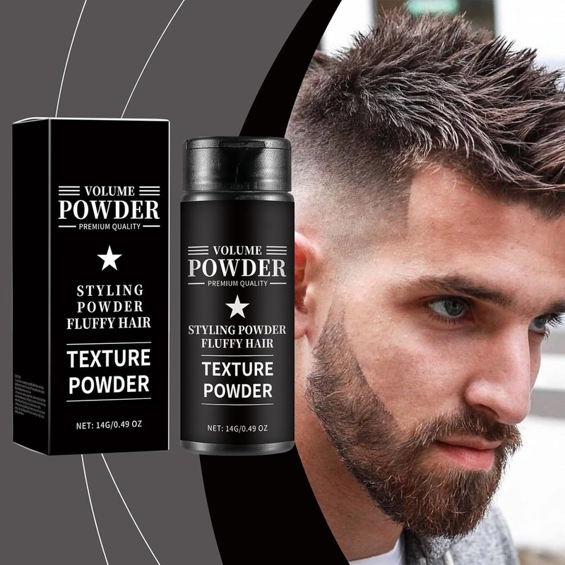 2 piezas Polvo para peinar el cabello para hombres, textura