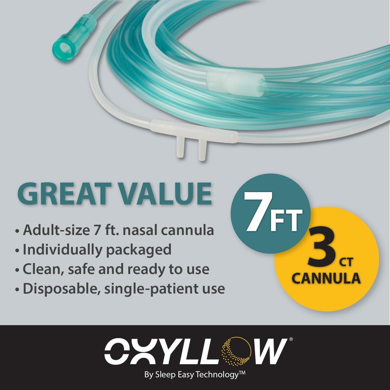 Oxyllow Tube-Soft Nasal Cannula 7ft 3ct