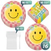 Groovy Happy Vibes Flower Power Paper Dinner Plates, Birthday Napkins,