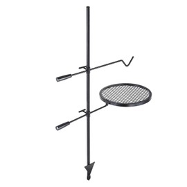 Happybuy Swivel Campfire Grill, Heavy Duty Steel Fire Pit Grate, 360° Adjustable Outdoor BBQ Cooking Rack, Portable Campfire Grill for Camping, Hiking, Picnic, Fire Pit Cooking Equipment