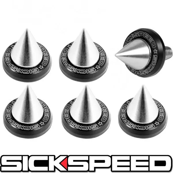 SICKSPEED 6PC BLACK 5MM WINDSCREEN FENDER WASHER BOLT KIT W