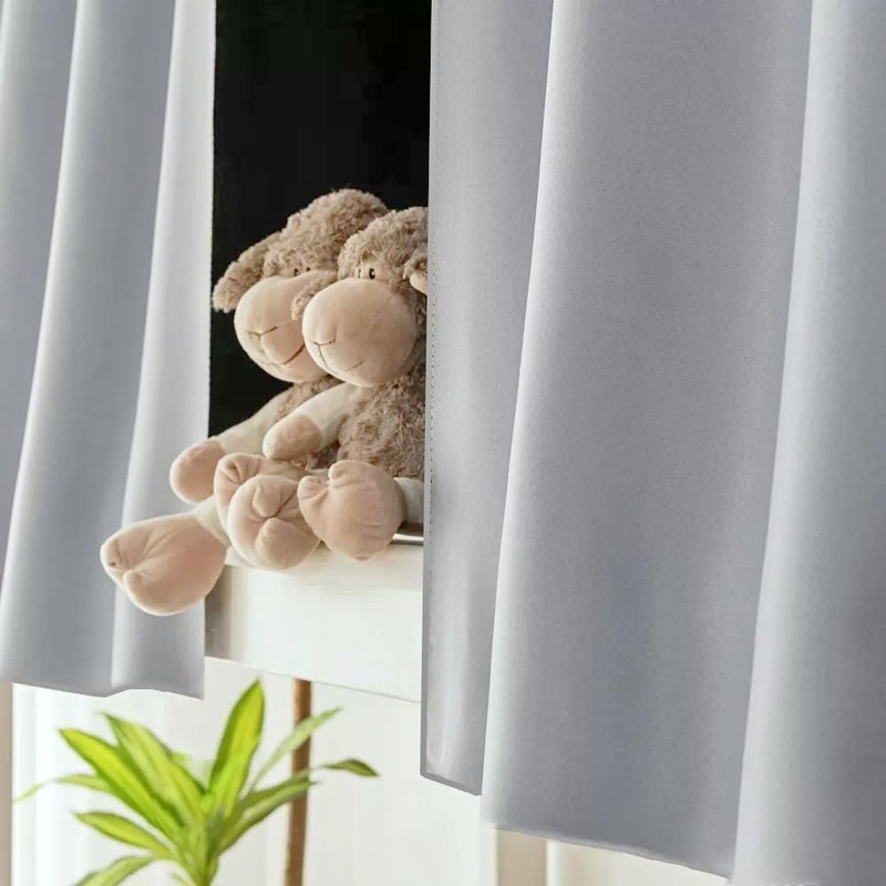 Gxi Grey Blackout Bottom Bunk Bed Curtain Privacy Canopy Single