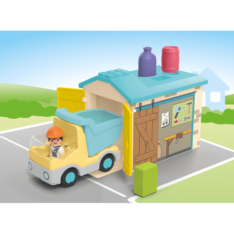 Playmobil Playmobil Junior Construction Truck with Garage