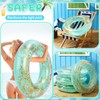 ShinyRelief 4 Pcs Inflatable Glitter Pool Float 30'' Macaron Swim