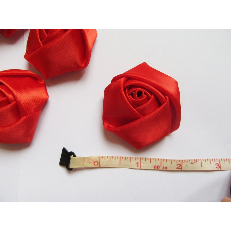 YYCRAFT Pack of 20 Satin 4d Rose 2"(5cm) Craft Wedding