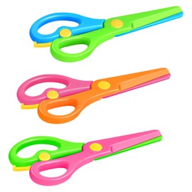 Kids Scissors, Sopito Toddler Children Safety Training Art Craft Scissors for Kid Ages 2-4, 3Pcs