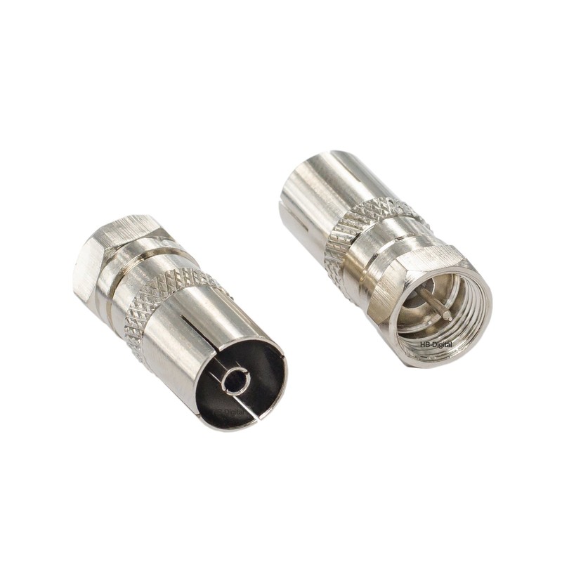 hb-digital 1x SAT Window Feed-Through Flat Flexible Nickel-Plated Contacts White