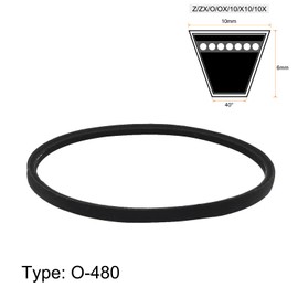 sourcing map O-480 Industrial Lawn Mower Rubber V Belt 480mm Inner Girth 10mm Width 6mm Height