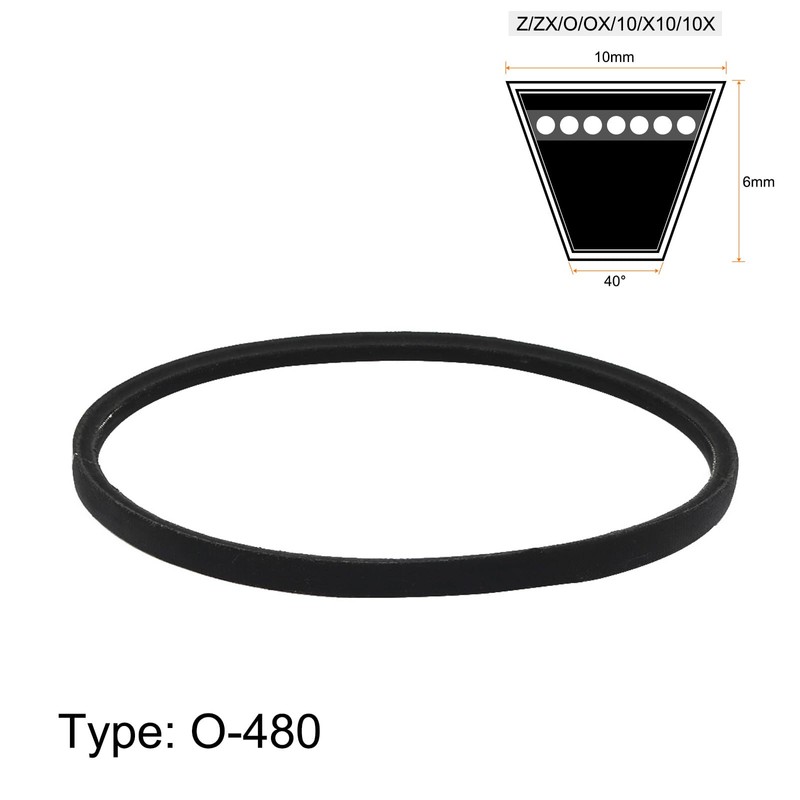 sourcing map O-480 Industrial Lawn Mower Rubber V Belt 480mm