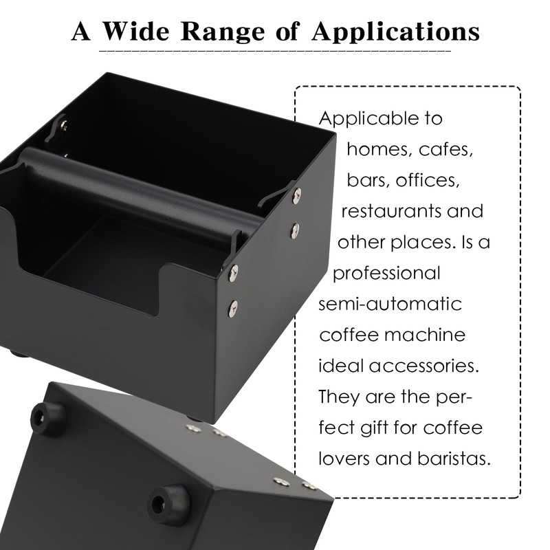 Espresso Knock Box, Stainless Steel Coffee Bag Container, With Steel