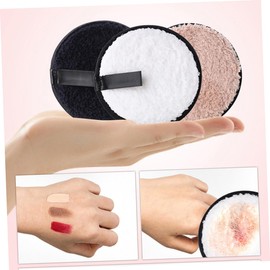Ipetboom Makeup Remover Pads Plush Double Layer 3pcs Washable Facial Cleansing Puff for Deep Cleaning Odorless Cotton