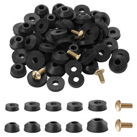 58 Pack Faucet Washer Assortment Kit - Flat and Beveled Rubber Faucet Washers for Repairing Leaks