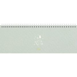 rido/idé Landscape Diary Young Line (2025) Wild Flowers, 2 Pages = 1 Week, 297 × 105 mm, 128 Pages, Linen Cover, Mint