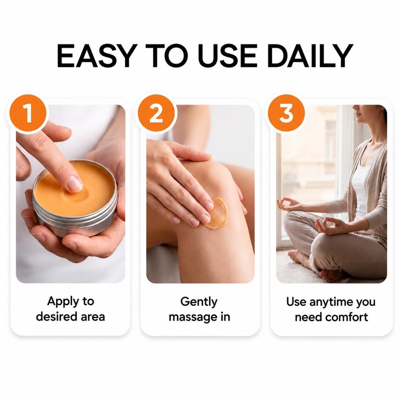 Nerve 3x Balm for Neuropathy, Natural Herbal Joint Care Warming