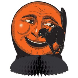 Beistle Cat and Moon Centerpiece, 9-3/4-Inch