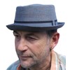 Thorness Men's Pork Pie Hat Grey, gray