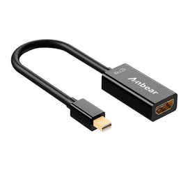 Anbear Mini Display Port to HDMI 4K@30HZ, Gold Plated Mini Displayport(Thunderbolt Port) to HDMI Converter Adapter 4Kx2K for Mac Book，Mac Book air, iMac, and More with MDP