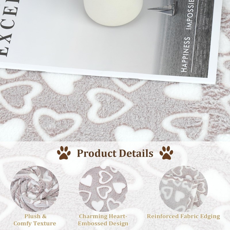Neerow Dog Blanket Washable, 100 × 80 cm Cat Blanket,