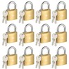HOX 12-Pack Keyed Padlock, Waterproof and Rustproof, Solid Brass Lock