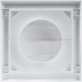 Vent Systems Ø4" Inch (7.5" x 7.5") Exhaust Vent Cover - White - Dryer Vent Hood - Louvered Dryer Duct Vent Cover - Vent Hood Cap - One-Directional Plastic Air Supply Grille