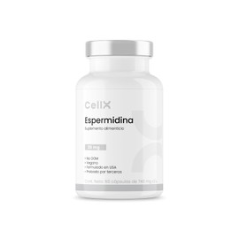 CellX  Espermidina 3HC con L-Taurina USP y Resveratrol  Estimula la Autofagia y la Renovacin Celular  60 Cpsulas Veganas                              