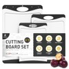 Socisen Cutting Board Set with Non Slip Edges and Over