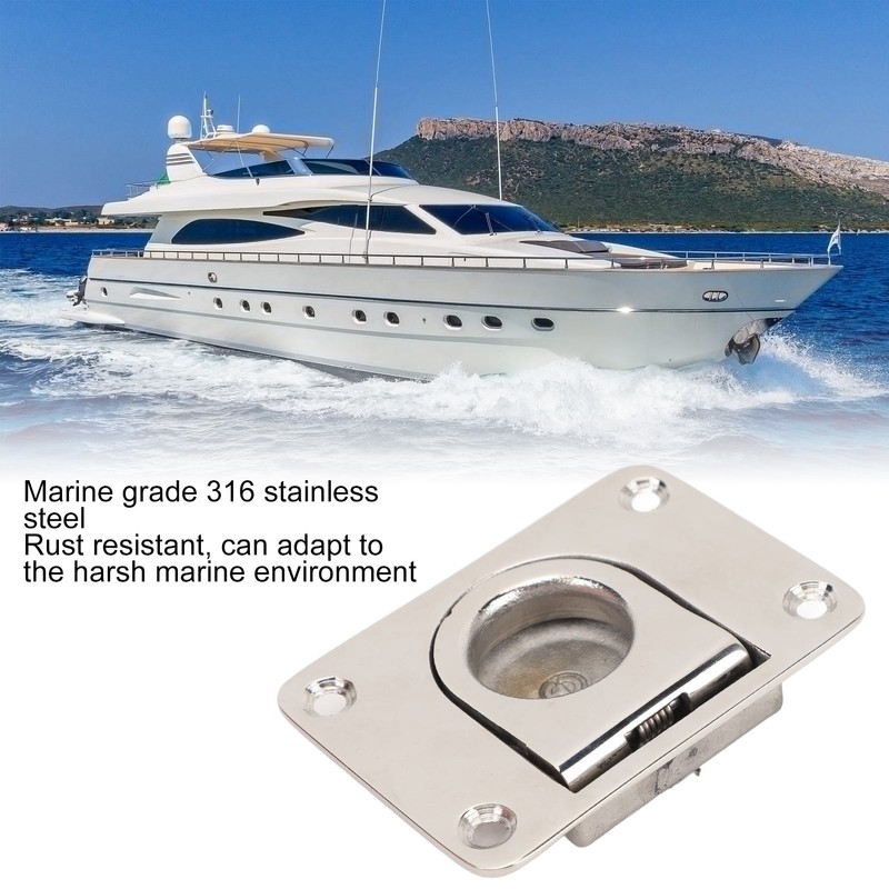 Flush Ring Pull Handle 316 Stainless Steel Rustproof Long Lasting