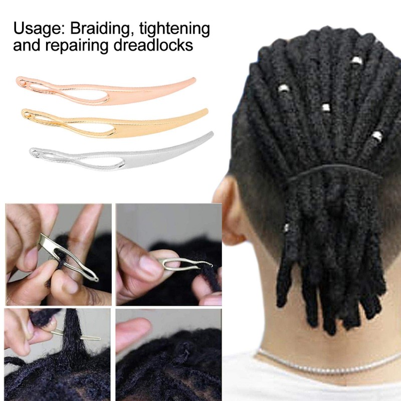 3 Pieces Dreadlocks Crochet Hook Dreadlock Needle Tool Hair Braiding