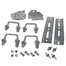 4 Pack 8" Galvanized Swivel Top Bunk Bracket Kit with Hardware for Boat Trailer, fits 2x3 Cross Members, Heavy Duty (4 Pack)