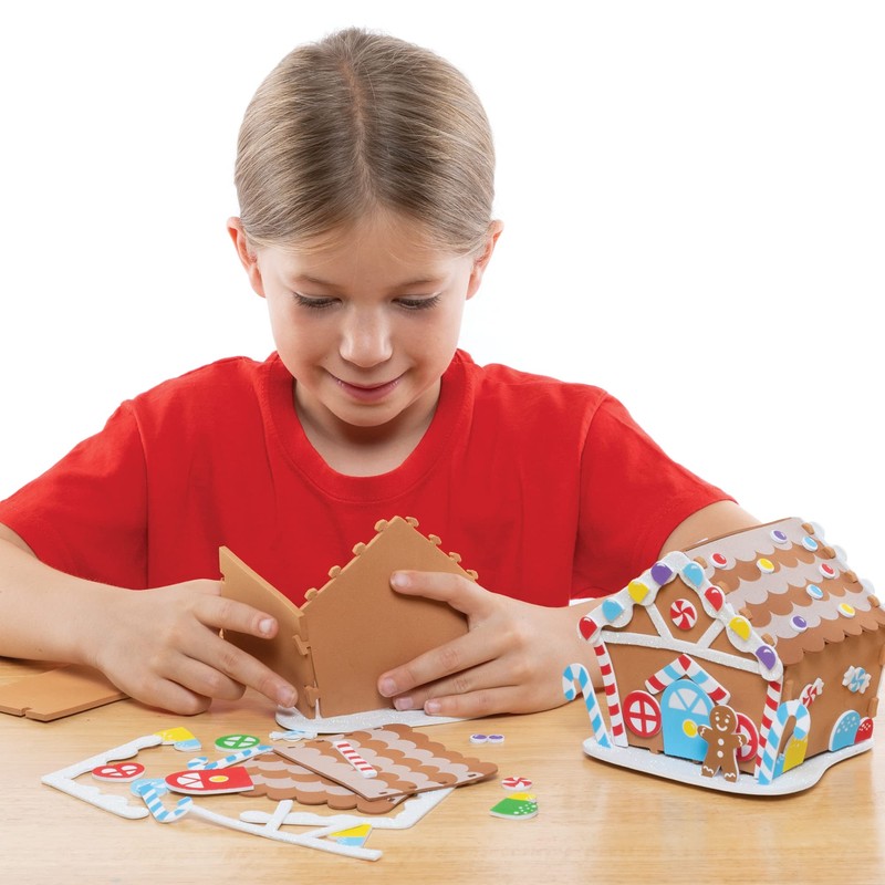 Baker Ross FE937 Gingerbread House Craft Kits - Pack of