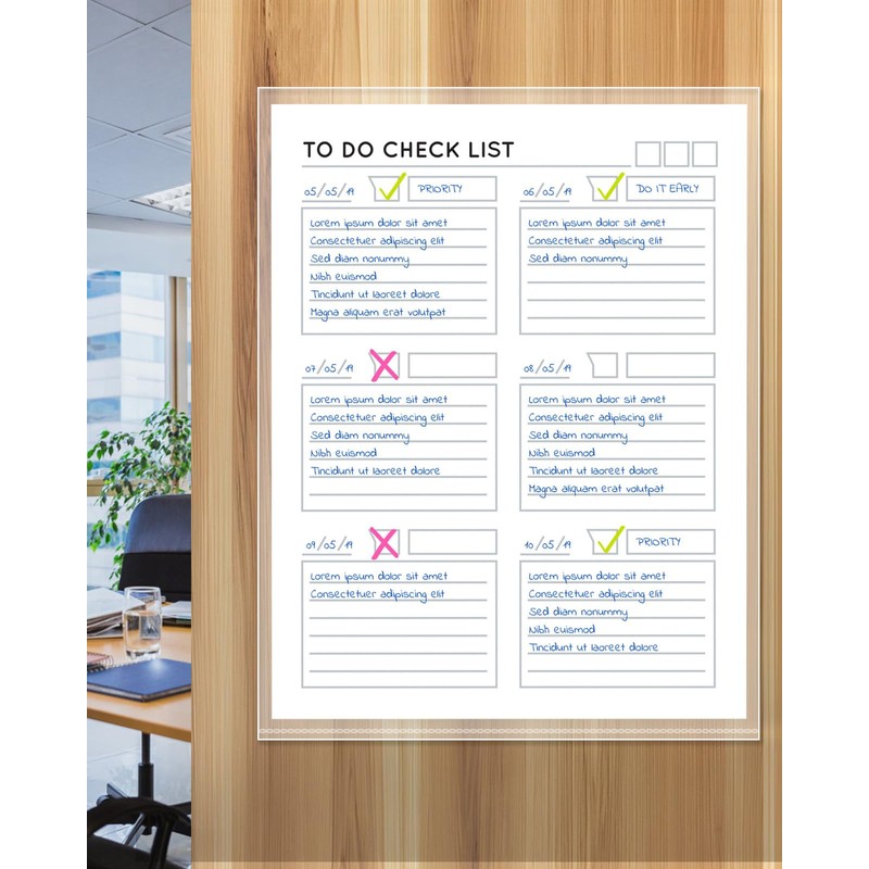 KTRIO No Holes Sheet Protectors 8.5 x 11 Inch Heavy